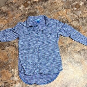 Cowgirl Tuff Multicolor pullover shirt with thumb holes size M